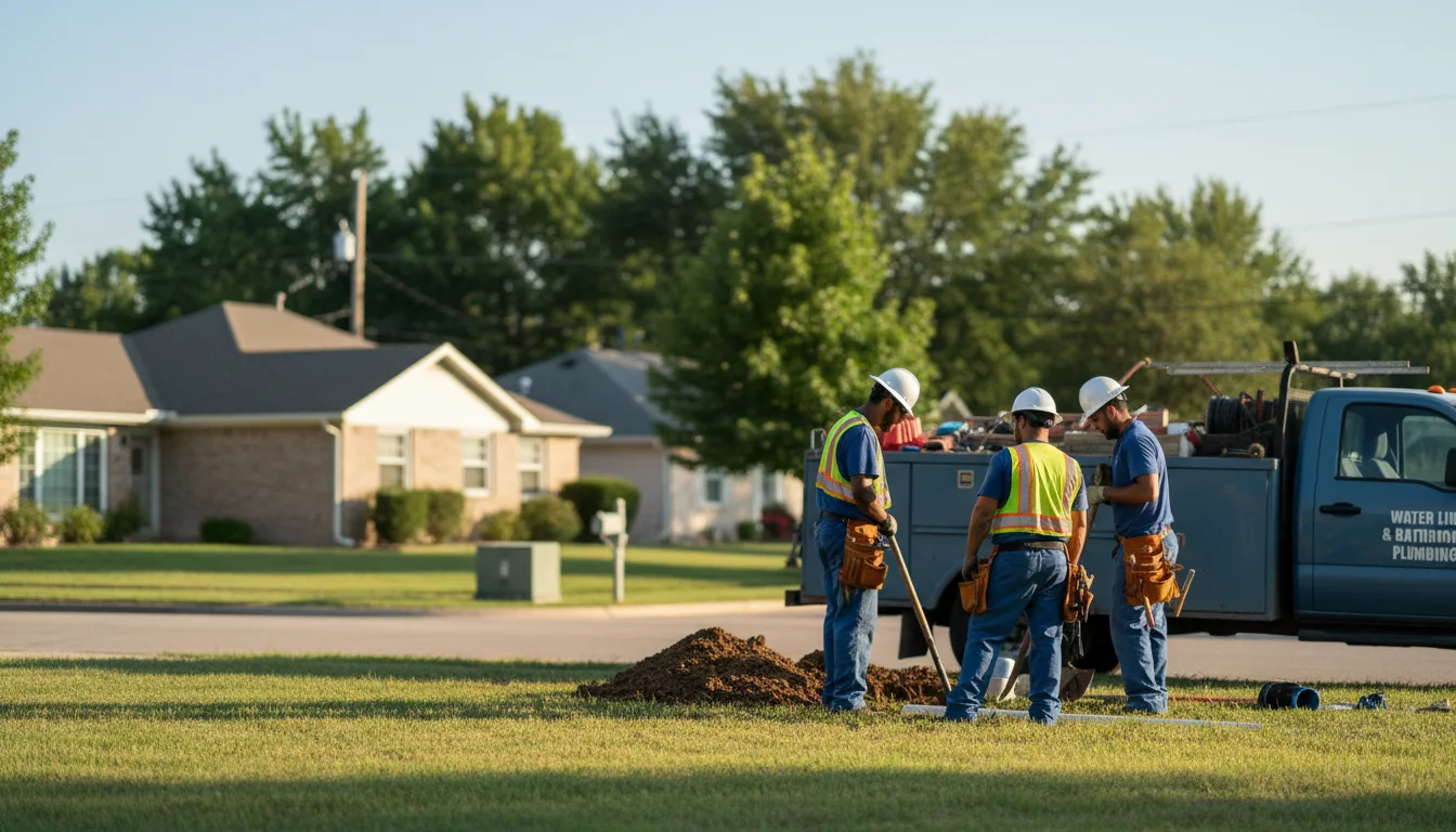 Residential water line and bathroom plumbing service in Corona, NM